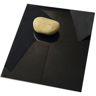 kualitas  Black Titanium PVD Color Super Mirror Stainless Steel Sheet 304 & 316 Grade pabrik