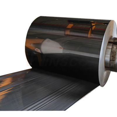 kualitas  Bending Cold Rolled Stainless Steel Coil 8K Black Titanium Super Mirror 201 304 316 pabrik