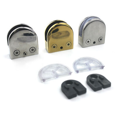 kualitas  Stainless Steel Glass Railing Clamp Bracket - Corrosion Resistant with Multiple Finishes for Frameless Glass Panels pabrik