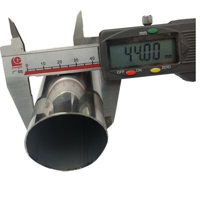 kualitas  1 3/4" 44.5mm Stainless Steel Round Pipe 0.4-3.0mm Wall Thickness 600 Grit Satin Finish 304 Inox Tube, 201/316L Optional pabrik