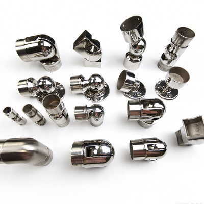 kualitas  304/316 Stainless Steel Adjustable Handrail Elbow, Swivel Railing Tube Connector Fittings pabrik
