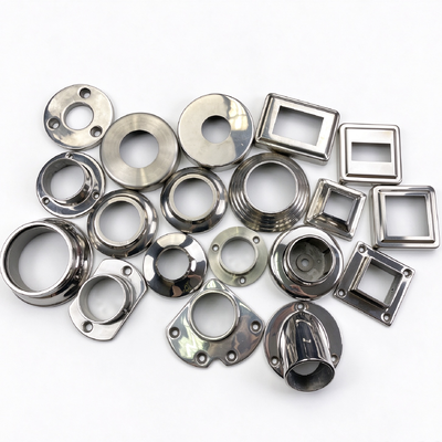 kualitas  201/304/316 Stainless Steel Railing Decorative Cover, Post Base Flange Cover for Handrail Balustrade pabrik