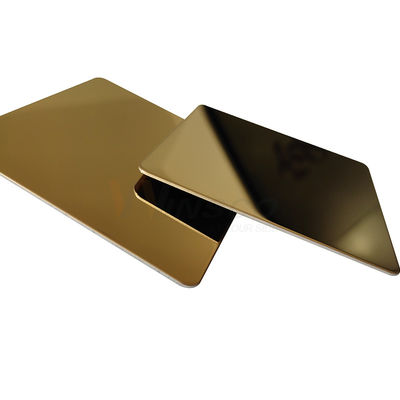 SS 201 Titanium Gold 8k No 8 Lembar Stainless Steel Cermin Selesai