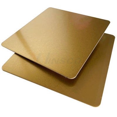 Vibration Titanium Gold Surface Elevator Lembar Dekoratif Stainless Steel