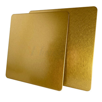 Vibration Titanium Gold Surface Elevator Lembar Dekoratif Stainless Steel
