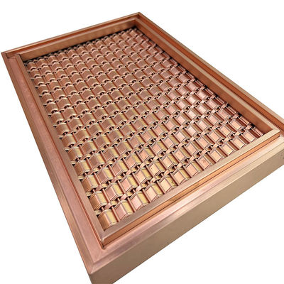Spesifikasi Khusus AISI 201 304 316 Rose Gold Stainless Steel Grid Mesh
