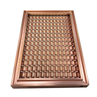 Spesifikasi Khusus AISI 201 304 316 Rose Gold Stainless Steel Grid Mesh