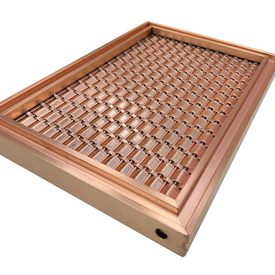 Spesifikasi Khusus AISI 201 304 316 Rose Gold Stainless Steel Grid Mesh