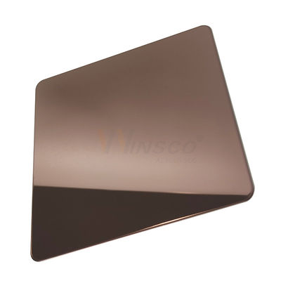Antique 316l Super Mirror Stainless Steel Sheet Warna Perunggu Dengan Kelas SS 201 304 316