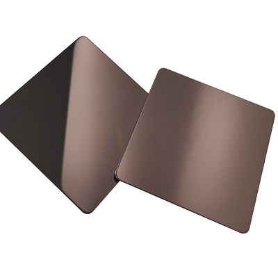Cermin Selesai Warna Coklat Lembaran Logam Stainless Steel AISI 201 304 316