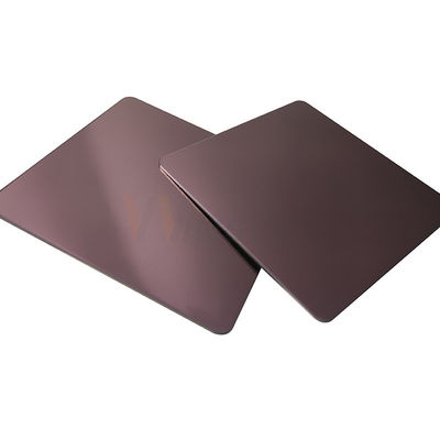 AISI Rose Gold 5x10 Cold Rolled 201 Plat Stainless Steel 8k Mirror Sheet Metal