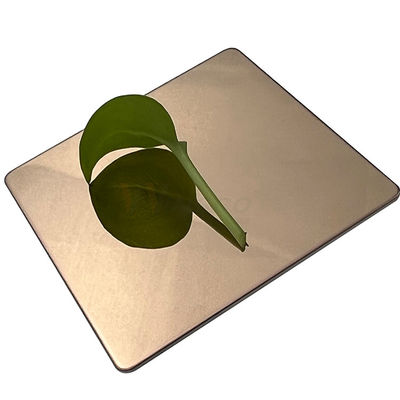 Super Mirror AISI 304 304L Rose Gold Lembaran Logam Stainless Steel Dekoratif