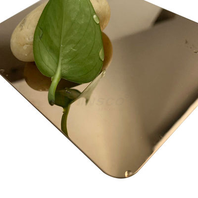 Super Mirror AISI 304 304L Rose Gold Lembaran Logam Stainless Steel Dekoratif