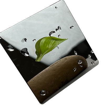 1219mm 8K Black Titanium 316 316L Super Mirror Stainless Steel Sheet Untuk Dekorasi Hotel