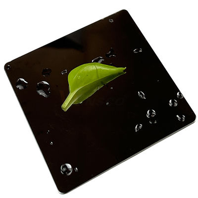 1219mm 8K Black Titanium 316 316L Super Mirror Stainless Steel Sheet Untuk Dekorasi Hotel