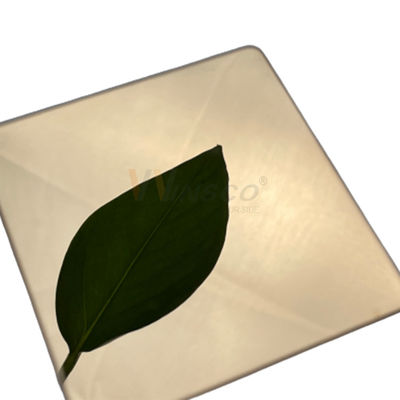 SS 316 Tahan Lama Super Mirror Stainless Steel Sheet Cold Rolled Dengan Lapisan Rose Gold