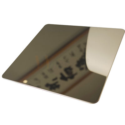 AISI 201 304 316 Champagne Gold Stainless Steel Sheet Dengan Super Mirror Finish