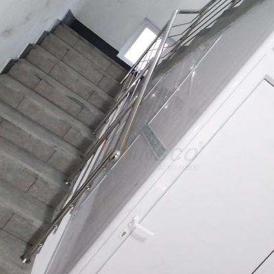 Dekorasi Dalam Ruangan 201 304 316 Stainless Steel Stair Railing Inox Stairs