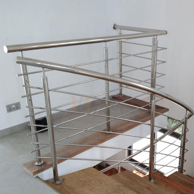 Dekorasi Dalam Ruangan 201 304 316 Stainless Steel Stair Railing Inox Stairs