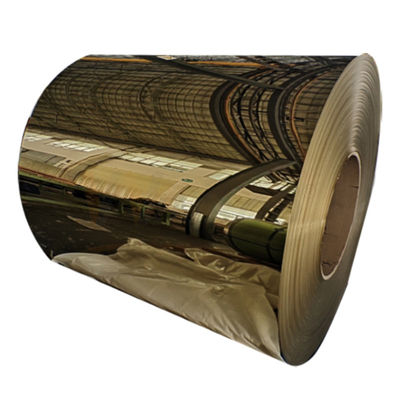 Welding Cold Rolled Stainless Steel Coil Titanium Warna Emas Permukaan Cermin Selesai