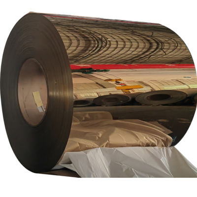 ASTM 201 304 316 Cermin Stainless Steel Cold Rolled Coils Dengan PVD Rose Gold Coating