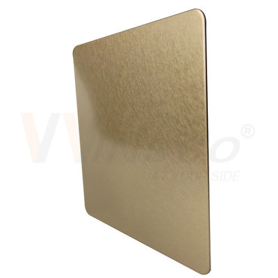 1219mm Dekoratif Stainless Steel Sheet Champagne Gold Vibration Finish 201 304 316