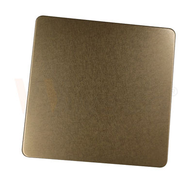 1219mm Dekoratif Stainless Steel Sheet Champagne Gold Vibration Finish 201 304 316
