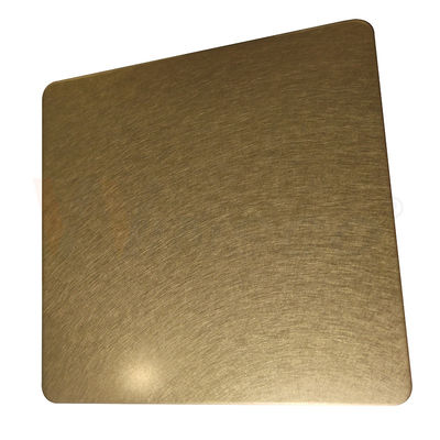 1219mm Dekoratif Stainless Steel Sheet Champagne Gold Vibration Finish 201 304 316