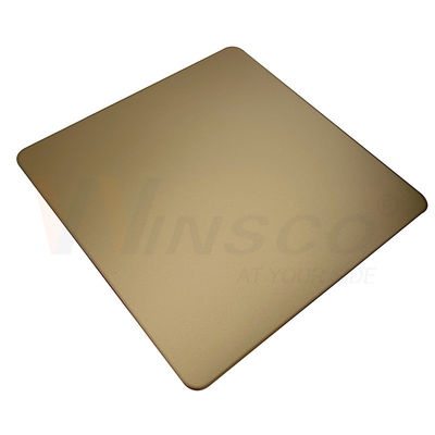 Sand Blasted Lembar Stainless Steel Dekoratif 0.3-3mm Golden Mirror SS Sheet Champagne Gold Coating