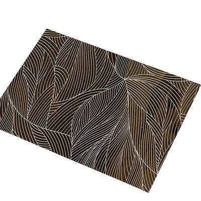 No Burr Mirror Gold Stainless Steel Sheet Champagne Terukir Selesai