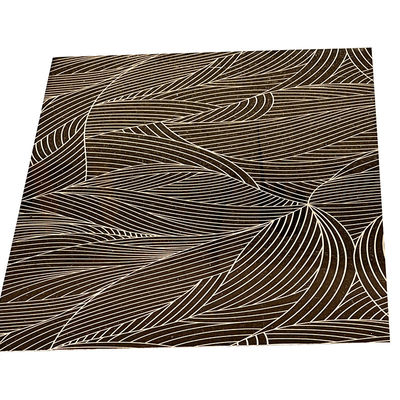 No Burr Mirror Gold Stainless Steel Sheet Champagne Terukir Selesai