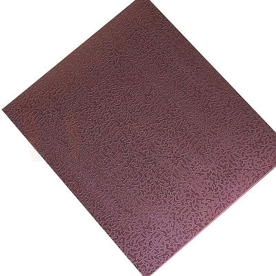 1500mmx300mm Dekoratif Lembaran Stainless Steel Rose Pola Batu Merah Terukir Selesai