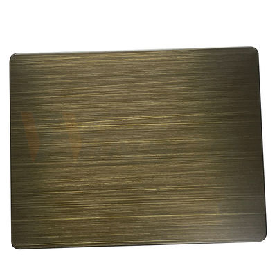 316 Lembaran Stainless Steel Hias 3mm Perunggu Hijau Disikat Tangan Dihitamkan