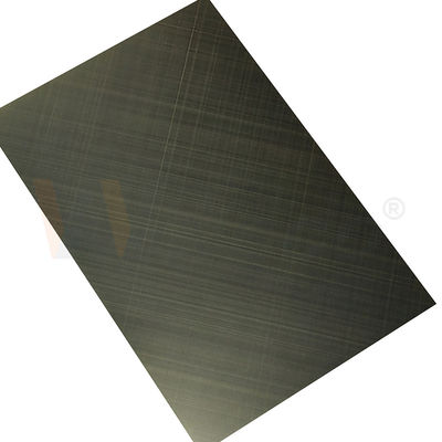 Kontrol Kualitas Cross Hairline Finished Green Bronze 0.3mm SS Decorative Sheets