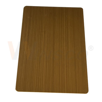 0.3-3mm Lembaran Stainless Steel Hias Tangan Dihitamkan Disikat Perunggu Kuning Matt Cold Rolled