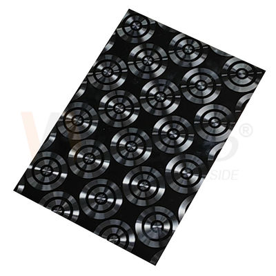 AISI 201 304 316 CD Poles Lembaran Stainless Steel Hias Titanium 3D Hitam