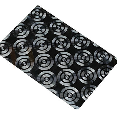 AISI 201 304 316 CD Poles Lembaran Stainless Steel Hias Titanium 3D Hitam