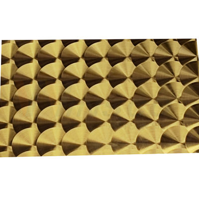 CD Hairline Titanium Gold 3D Laser SS 201 304 316 Pelat Baja Tahan Karat Dekoratif