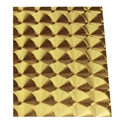CD Hairline Titanium Gold 3D Laser SS 201 304 316 Pelat Baja Tahan Karat Dekoratif
