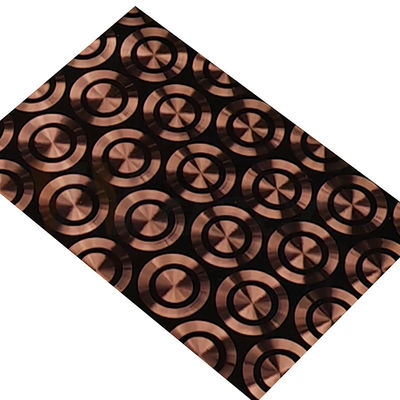 Rose Gold Dekoratif Stainless Steel Lembaran Logam PVD Warna CD Polishing 3D Laser Cold Rolled