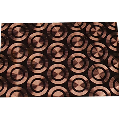 Rose Gold Dekoratif Stainless Steel Lembaran Logam PVD Warna CD Polishing 3D Laser Cold Rolled