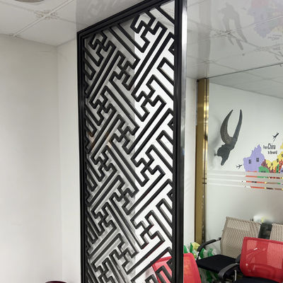 Black Matt Finished Stainless Steel Screen Partition Room Divider Screen Desain Modern