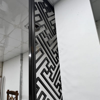 Black Matt Finished Stainless Steel Screen Partition Room Divider Screen Desain Modern