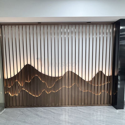 Clubhouse 0.4-20mm Stainless Steel Seni Dinding Partisi Layar Pembagi Inox