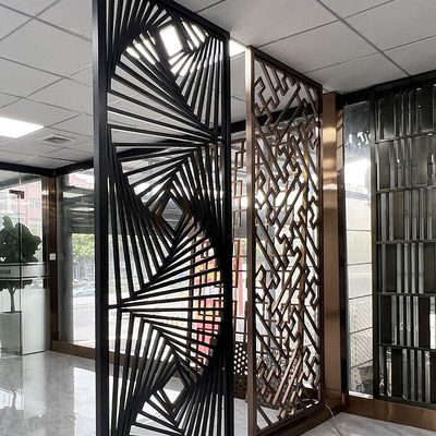 High End Wall Art Partisi Layar Pembagi Stainless Steel Untuk Desain Kamar Tidur