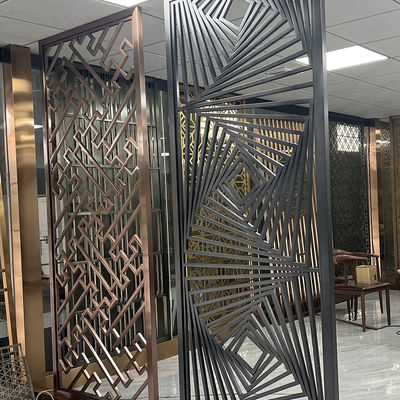 High End Wall Art Partisi Layar Pembagi Stainless Steel Untuk Desain Kamar Tidur