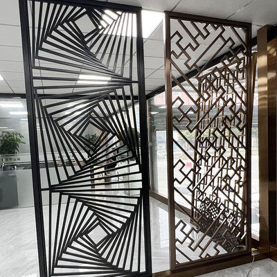 High End Wall Art Partisi Layar Pembagi Stainless Steel Untuk Desain Kamar Tidur
