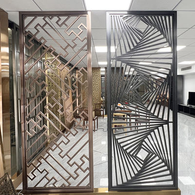 High End Wall Art Partisi Layar Pembagi Stainless Steel Untuk Desain Kamar Tidur