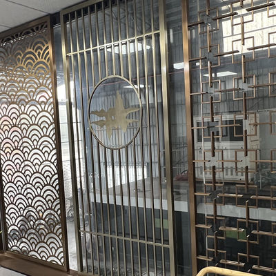 Partisi Layar Stainless Steel Arsitektur Pembagi Dinding Logam Custom Made