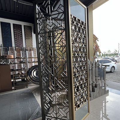 Desain Partisi Lobby Hotel Pembatas Dinding Stainless Steel